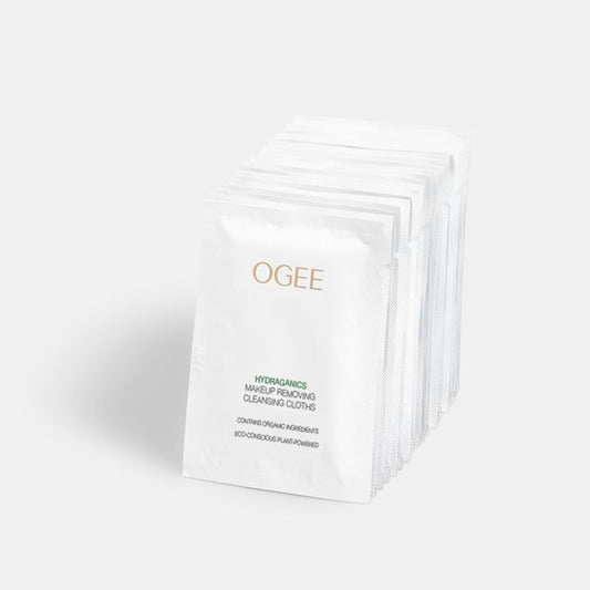 Ogee Gentle Makeup Remover Wipes - Moisturizing Makeup Wipes - Nourishing Formula of Jojoba Oil, Aloe Vera & Essential Oils - Facial Cleansing Cloths (20ct)